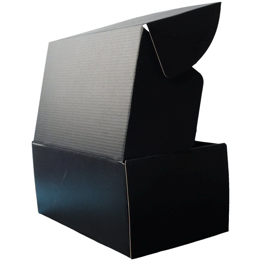 270 x 160 x 120mm Die cut Full Black Mailing Box B239