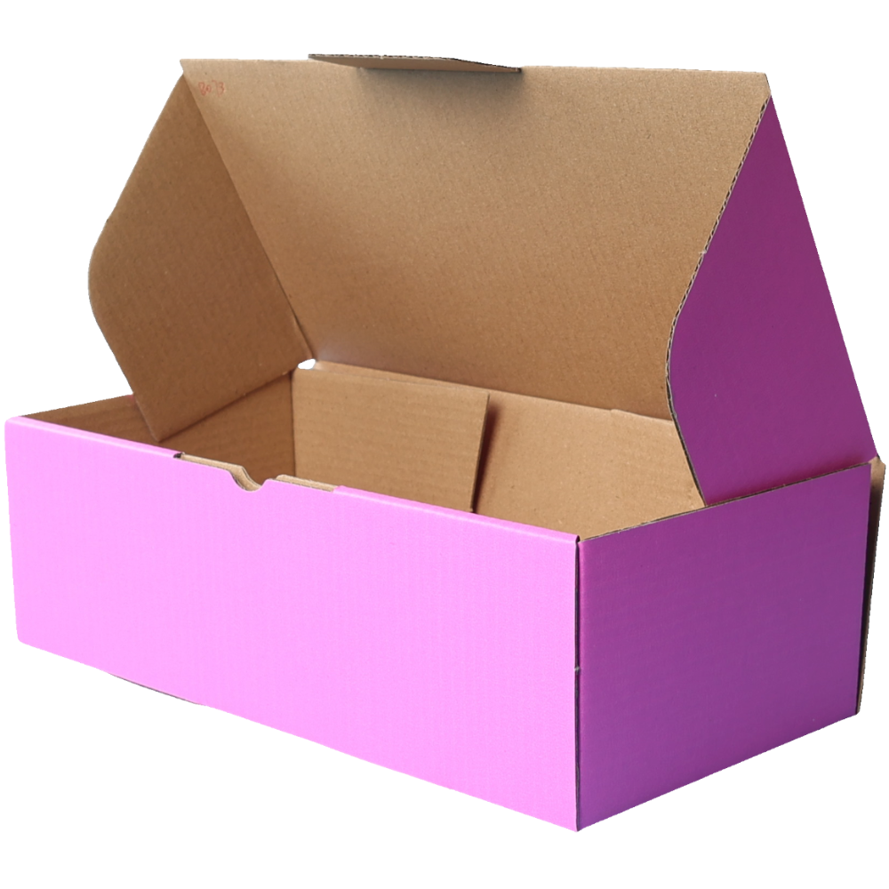240 x 125 x 75mm Die cut Hot Pink Mailing Box B73
