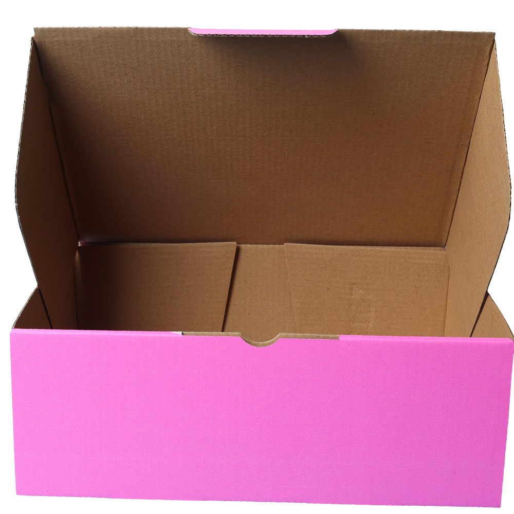 250 x 190 x 90mm Die cut Hot Pink Postal Box B167