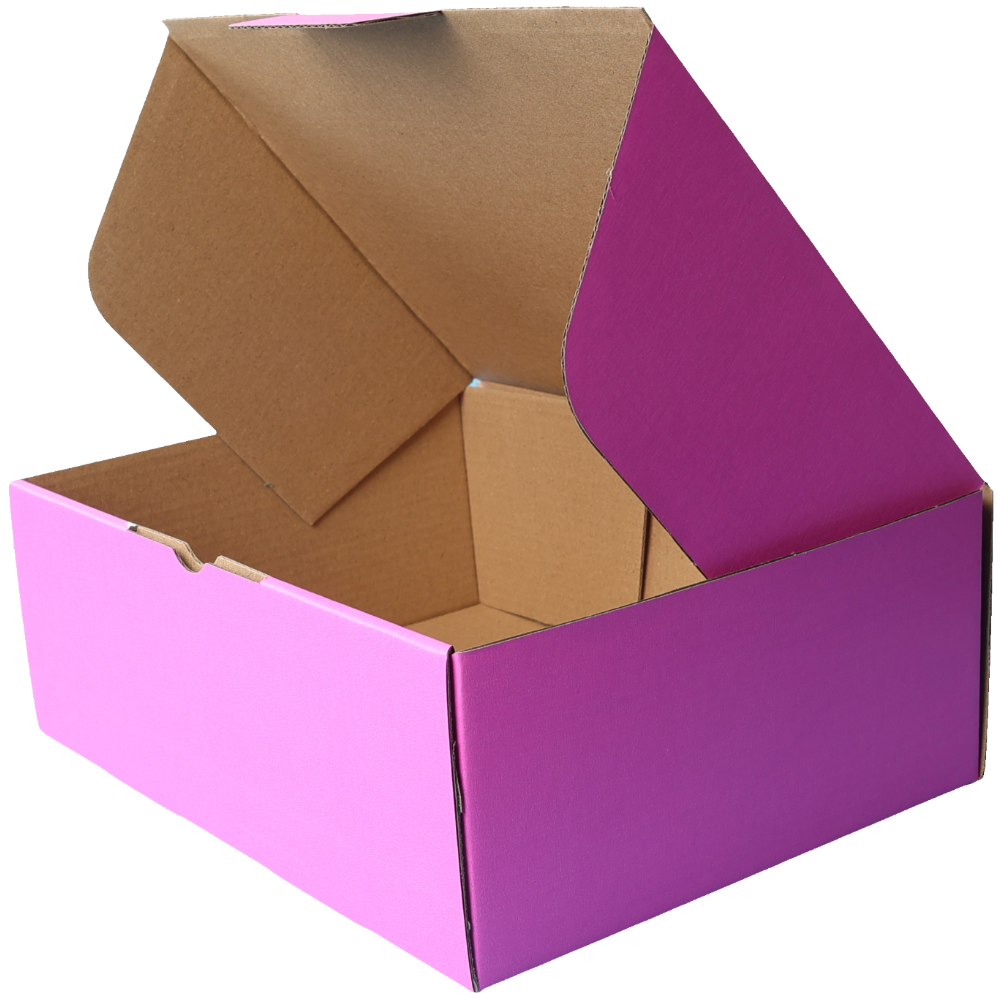 250 x 190 x 90mm Die cut Hot Pink Postal Box B167