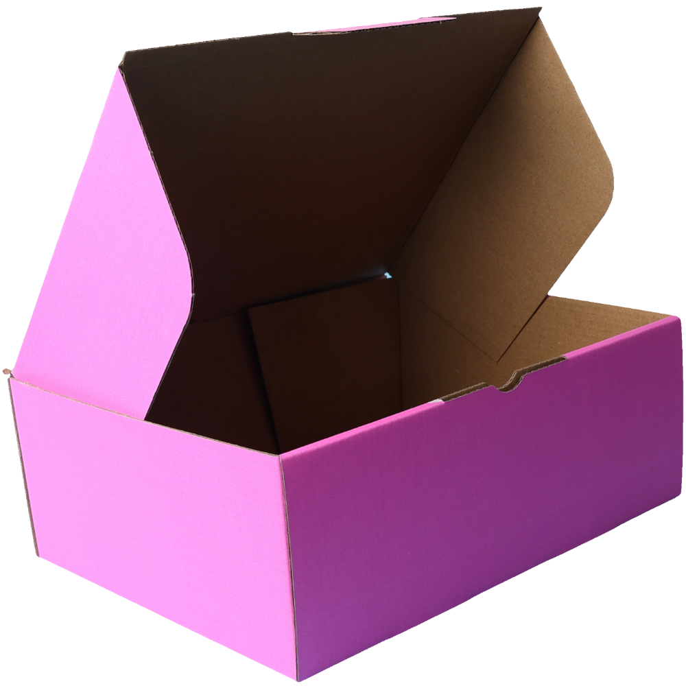 250 x 190 x 90mm Die cut Hot Pink Postal Box B167