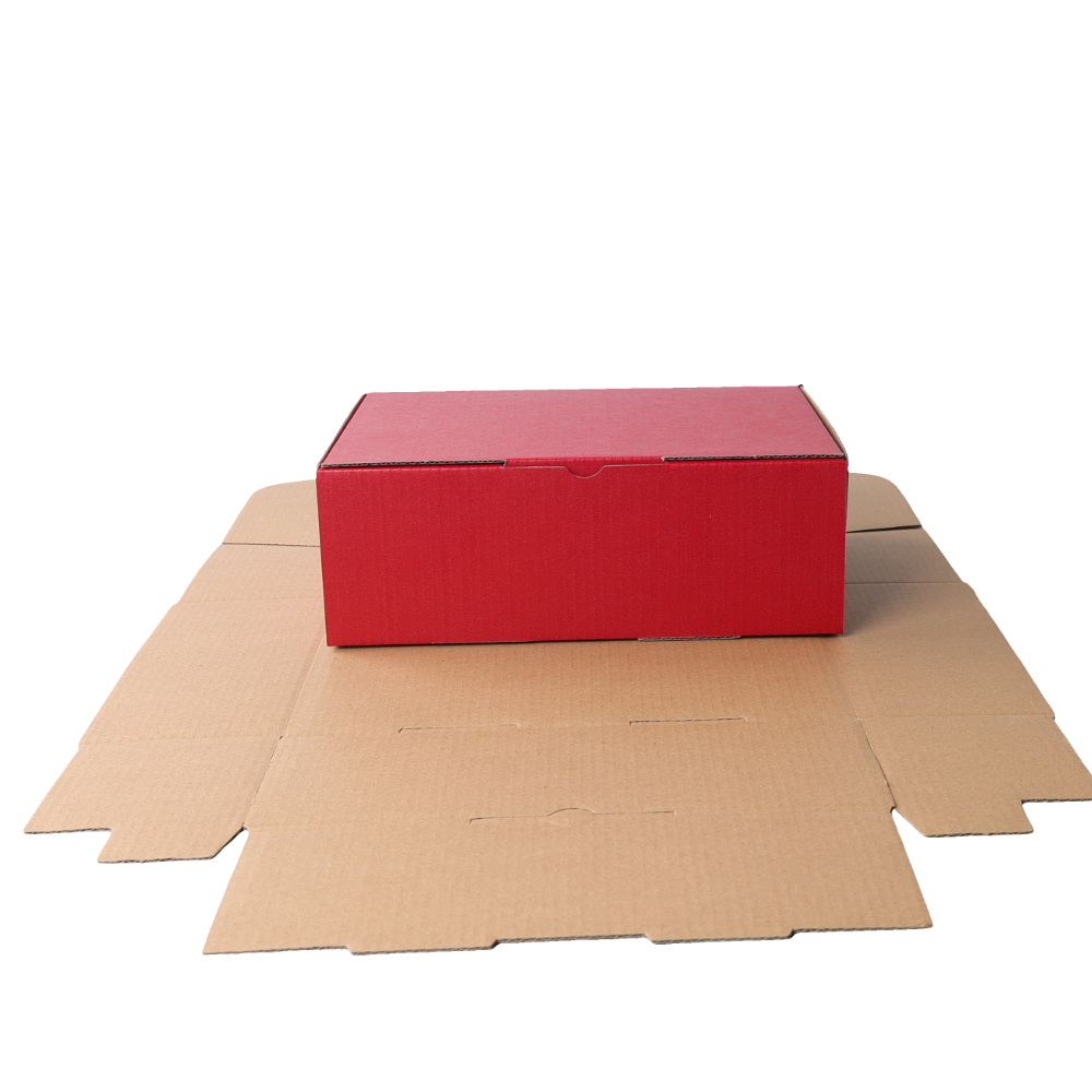 220 x 160 x 77mm A5 Die cut Red Postal Box B57
