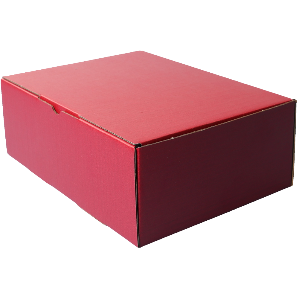 220 x 160 x 77mm A5 Die cut Red Postal Box B57