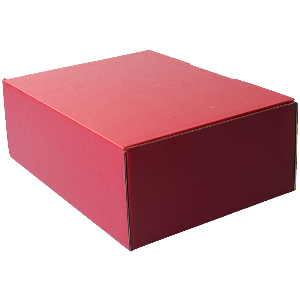 220 x 160 x 77mm A5 Die cut Red Postal Box B57