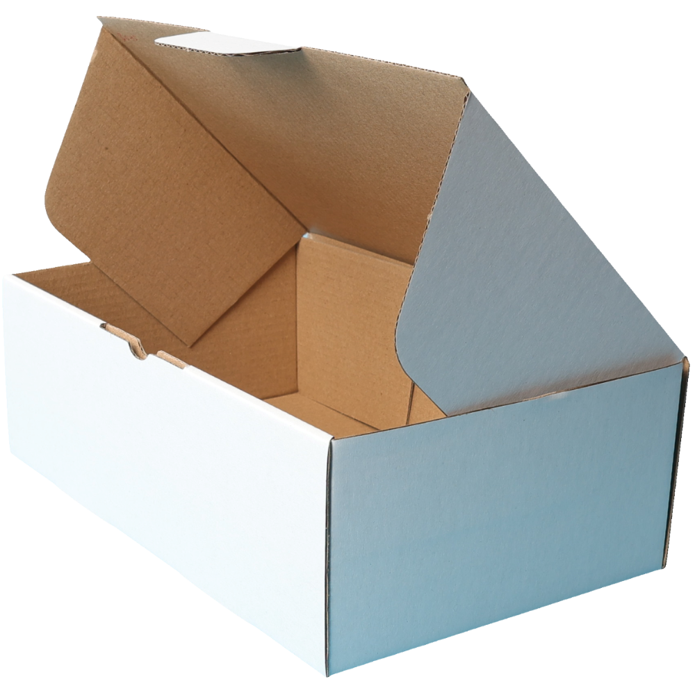 240 x 150 x 80mm Die cut White Mailing Box B45