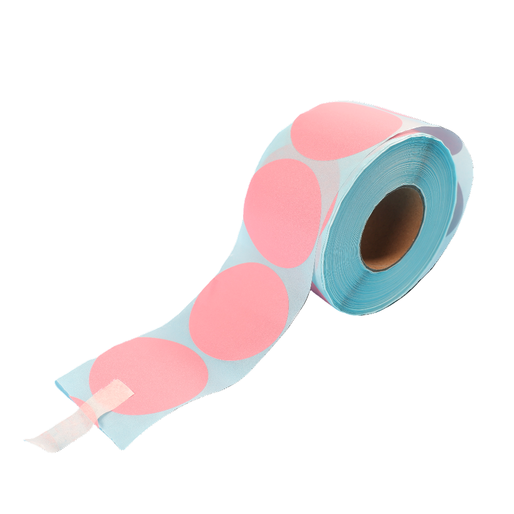 Direct Thermal Label 50 x 50mm 750 Pink Labels per Roll A258 x 16 Rolls