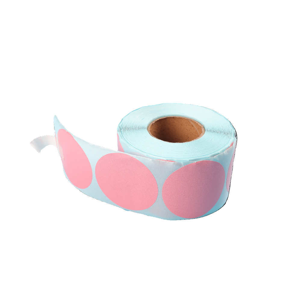 Direct Thermal Label 50 x 50mm 750 Pink Labels per Roll A258 x 16 Rolls