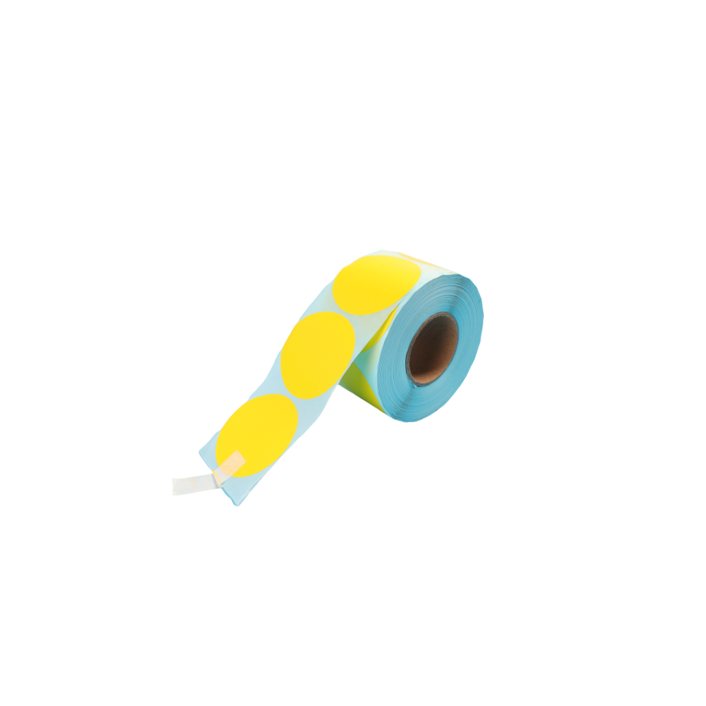 Direct Thermal Label 50 x 50mm 750 Yellow Labels per Roll A259 x 16 Rolls