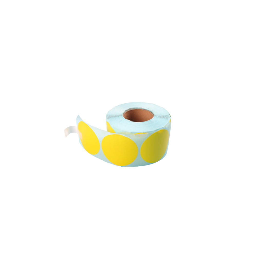 Direct Thermal Label 50 x 50mm 750 Yellow Labels per Roll A259 x 16 Rolls