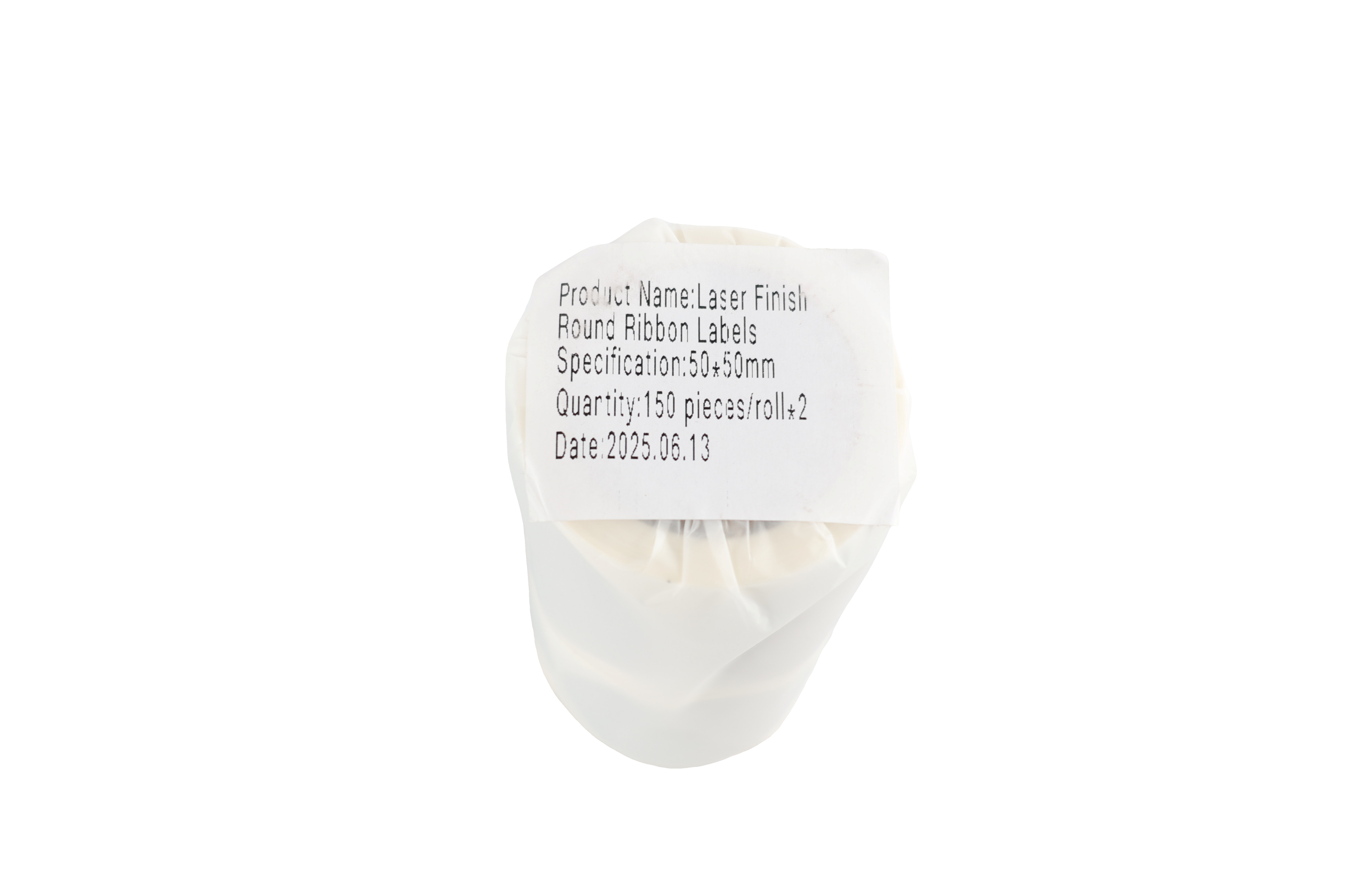 150pcs Laser Finish Round Ribbon Label 50x50mm A243