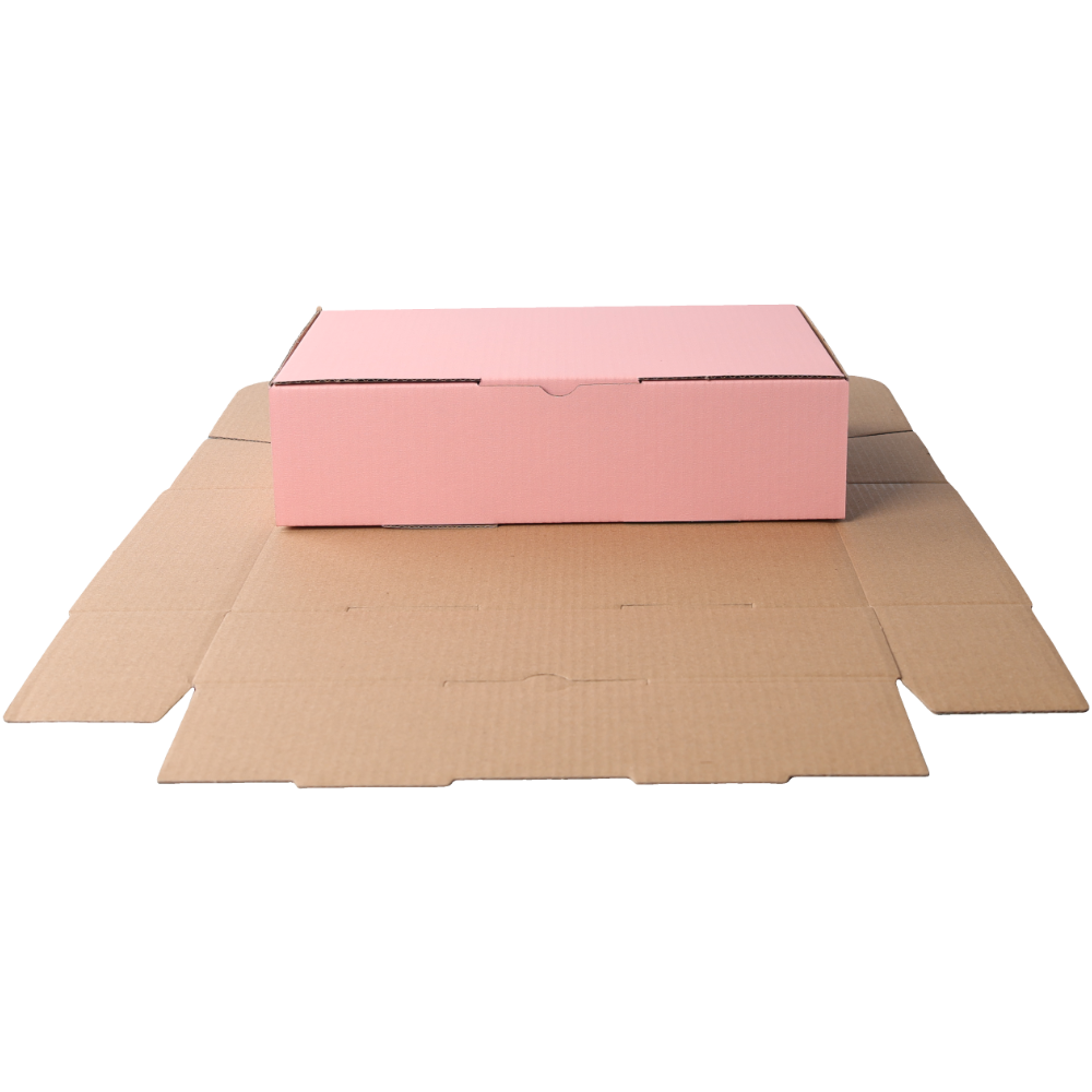 240 x 150 x 60mm Die cut Rose Pink Mailing Box B319