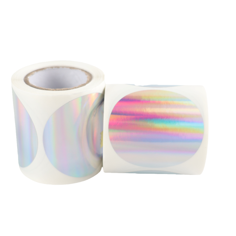 150pcs Laser Finish Round Ribbon Label 50x50mm A243
