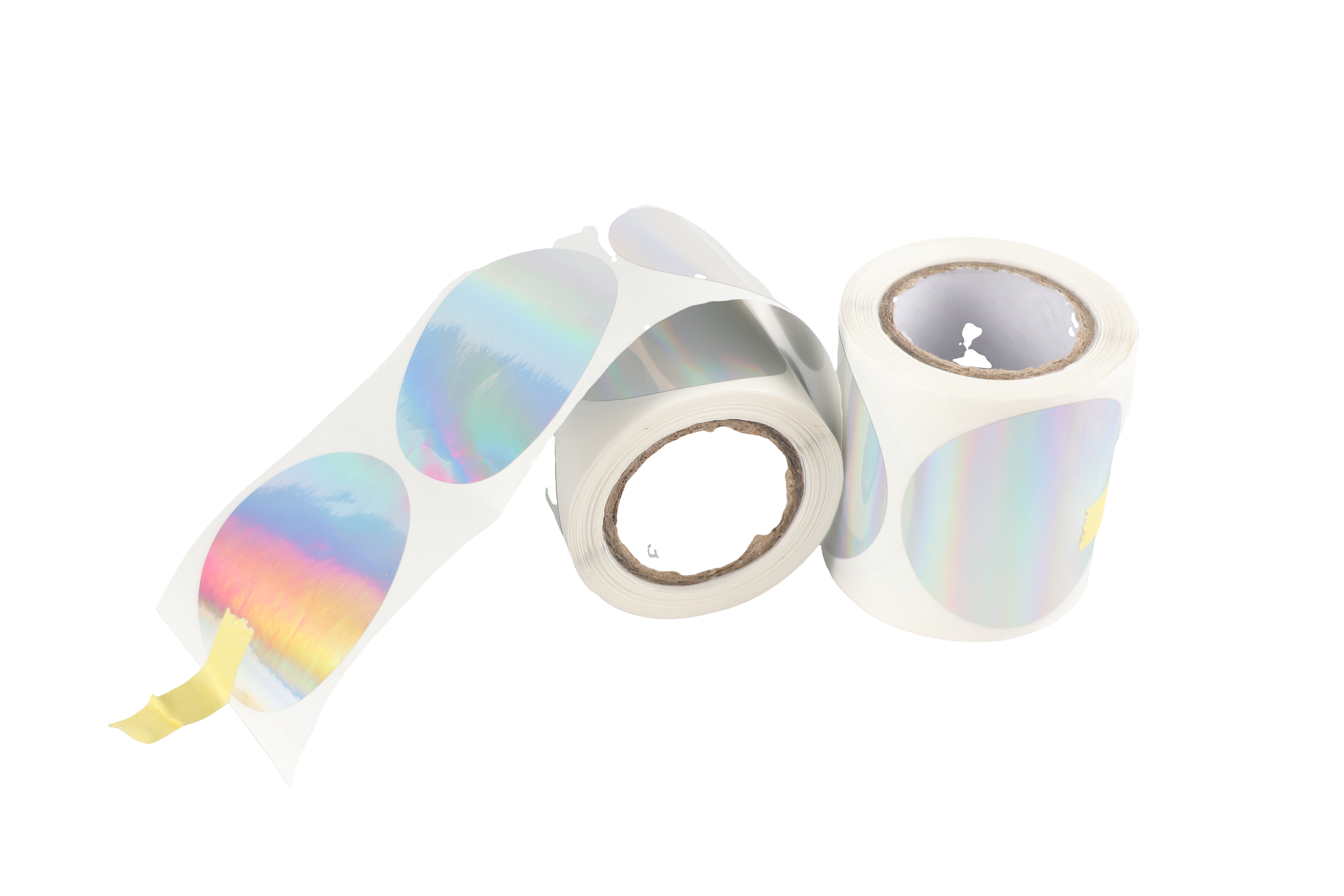 150pcs Laser Finish Round Ribbon Label 50x50mm A243