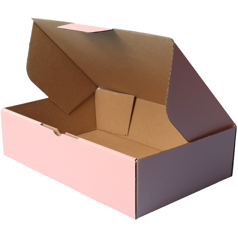 240 x 150 x 60mm Die cut Rose Pink Mailing Box B319