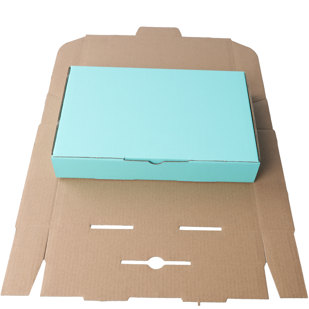 220 x 145 x 35mm Die cut Mint Blue Mailing Box B332