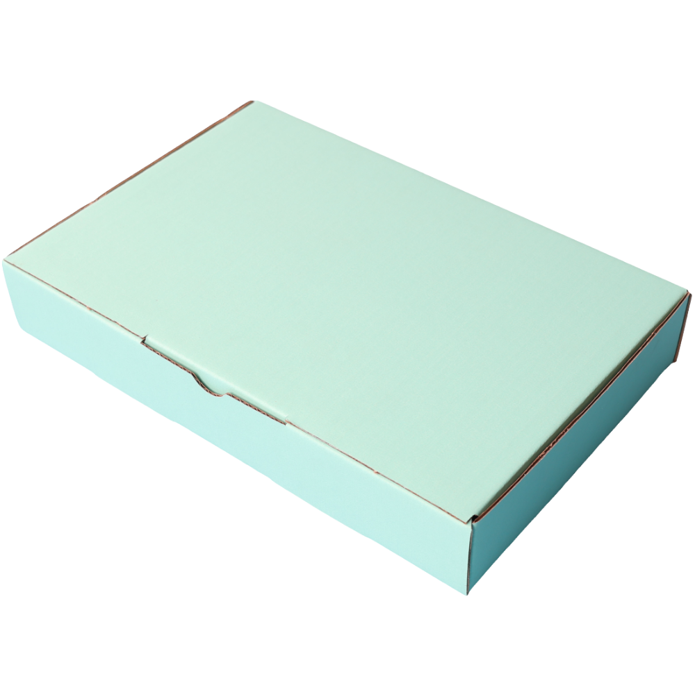 220 x 145 x 35mm Die cut Mint Blue Mailing Box B332