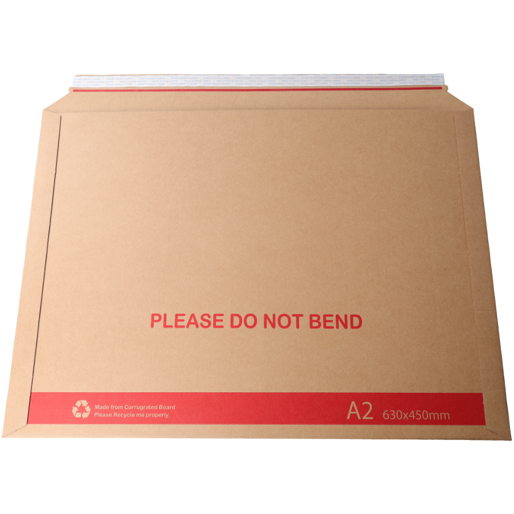 A2 Rigid Mailer 450mm x 630mm Brown Hard Envelope