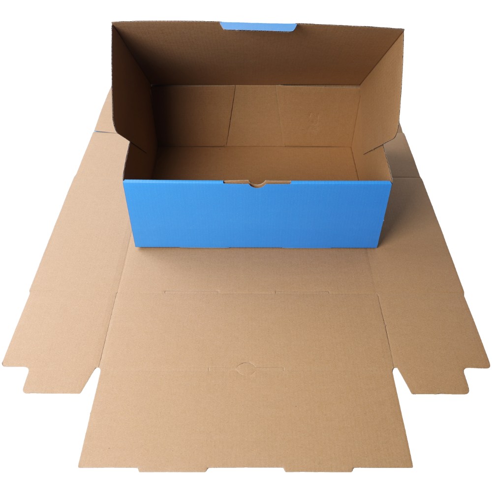 310 x 230 x 105mm A4 Die cut Blue Mailing Box B62