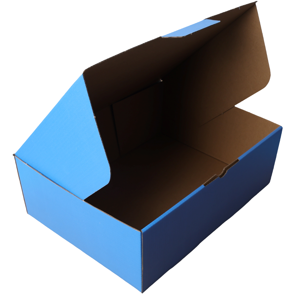 310 x 230 x 105mm A4 Die cut Blue Mailing Box B62