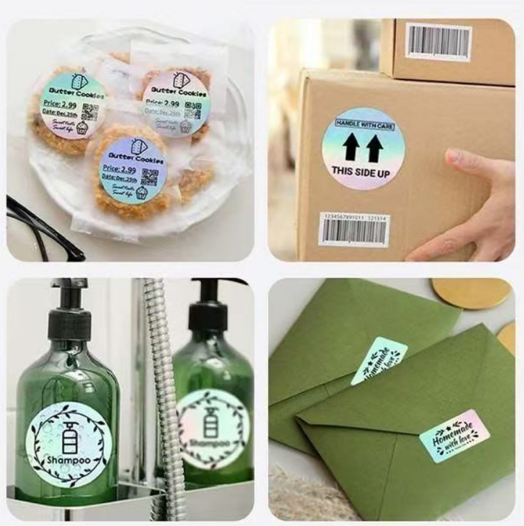 500pcs Laser Round Thermal Sticker Label 50x50mm A252