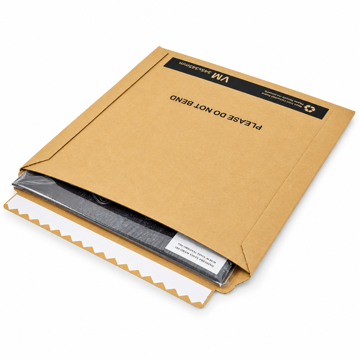 Ultimate Black Vinyl Record Rigid Mailer 345mm x 345mm for 12 inch LP