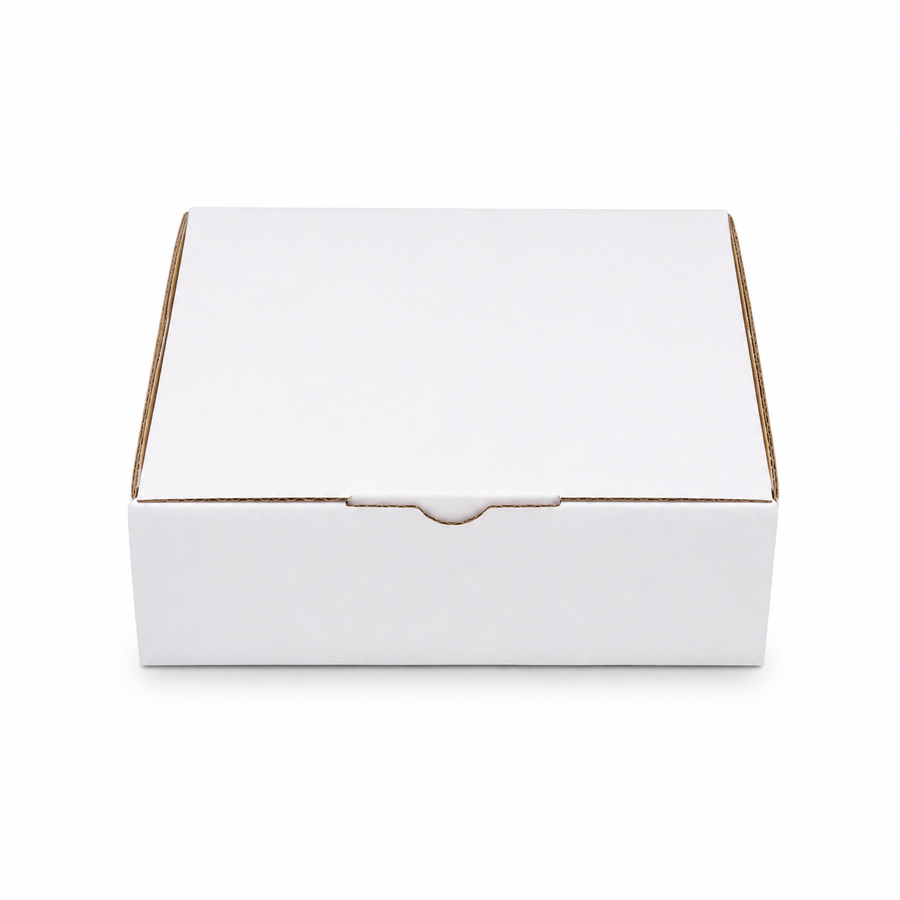 Mailing Box 225 x 200 x 77mm Diecut White B542 (Cubic 1KG)