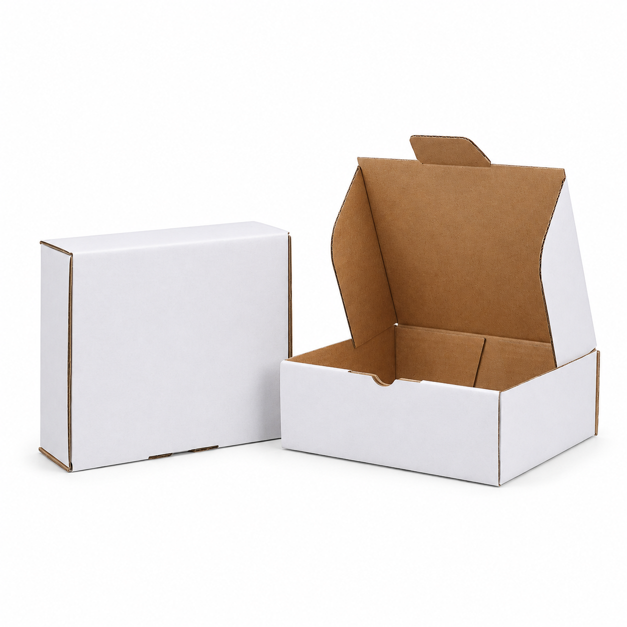 Mailing Box 225 x 200 x 77mm Diecut White B542 (Cubic 1KG)