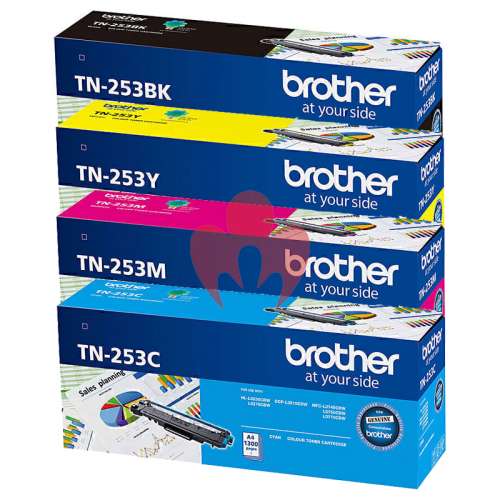 4 Pack Genuine Brother TN-253 Toner Cartridge Set