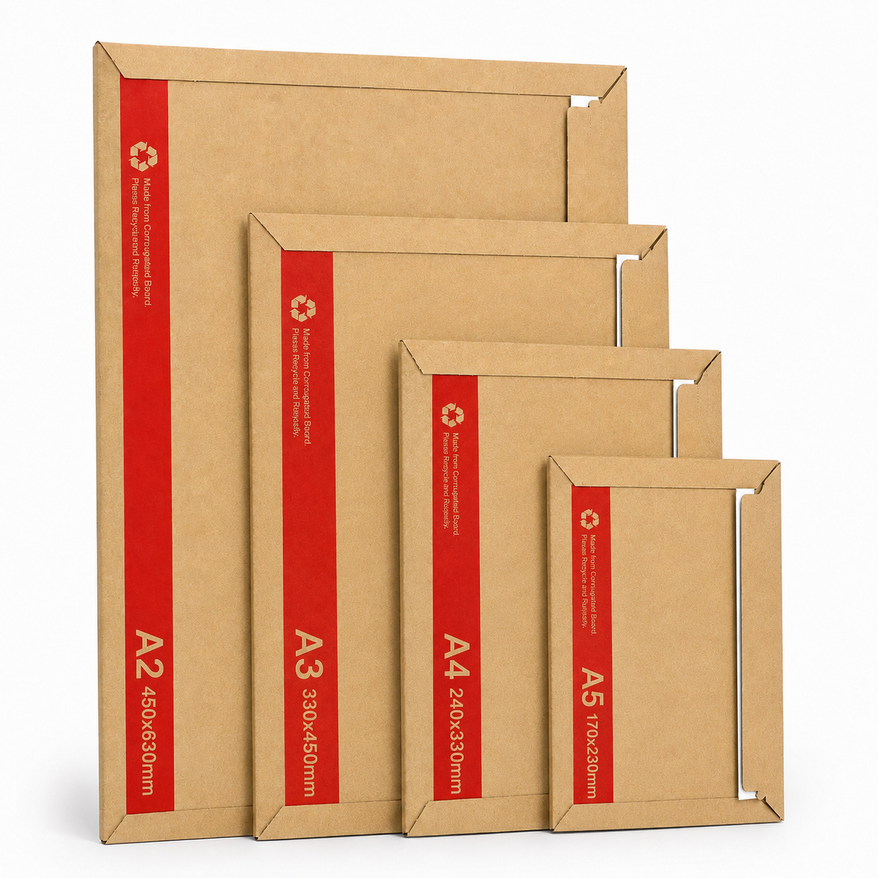 Brown A4 Rigid Envelope 240mm x 330mm Corrugated Envelope