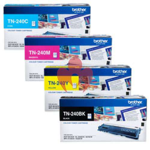 4 Pack Genuine Brother TN-240 Toner Cartridge Set