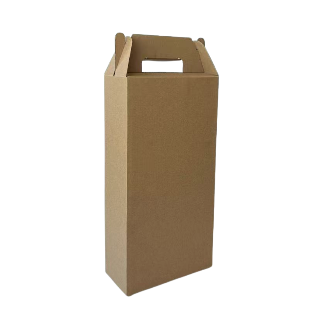 BoxMore 170 x 85 x 340mm Wine Box Carry Pack 2 Bottle