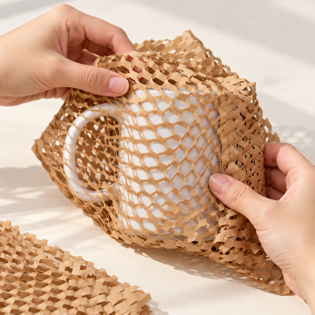 Kraft honeycomb paper 500mm x 250m - wrapping scene