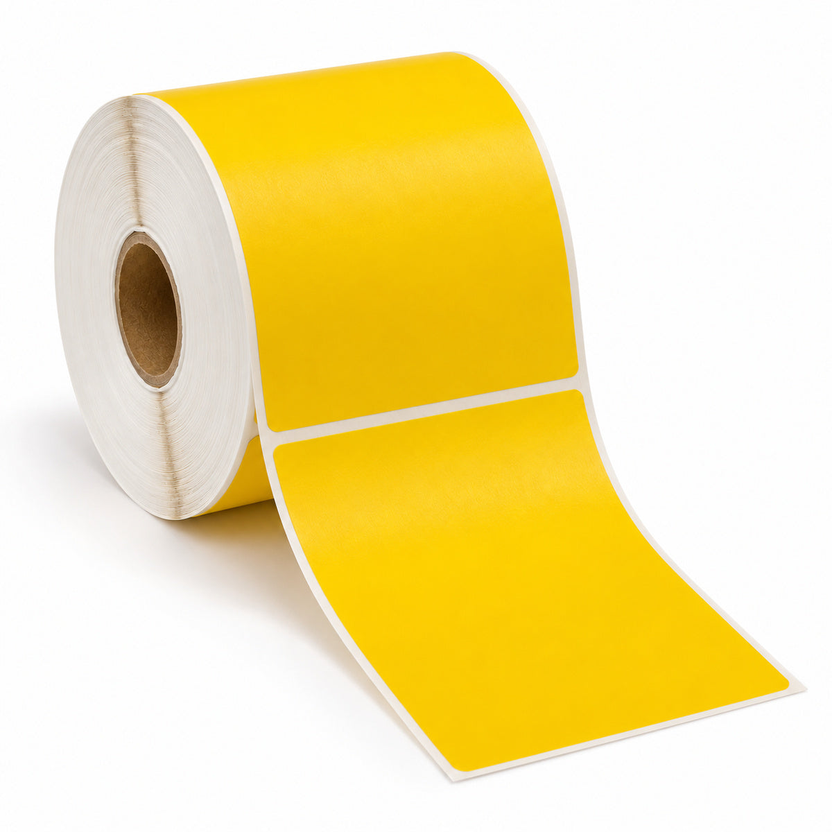 Yellow Direct Thermal Shipping Labels 100 x 150mm 3500 Labels - unrolled