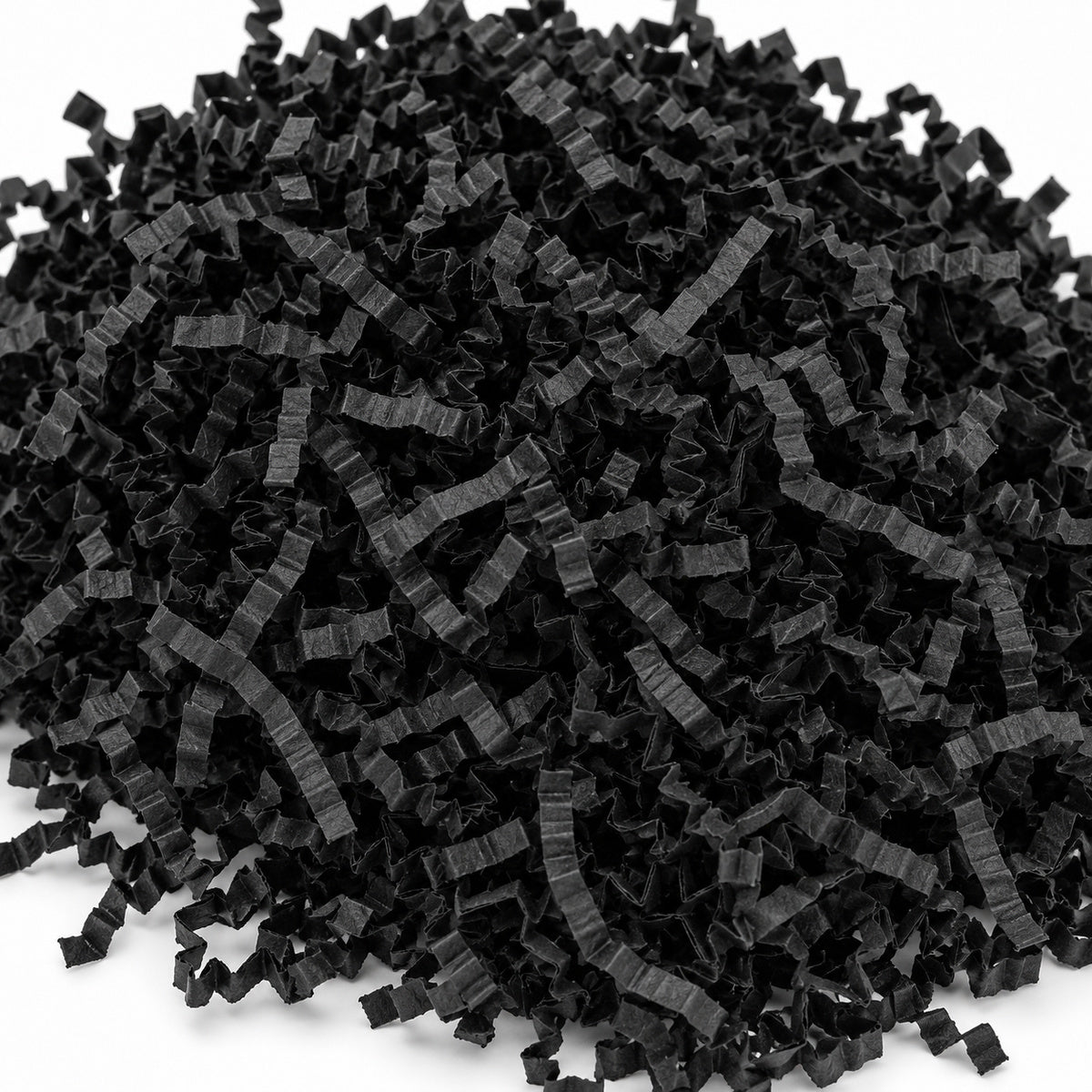 Black shredded paper filler - texture