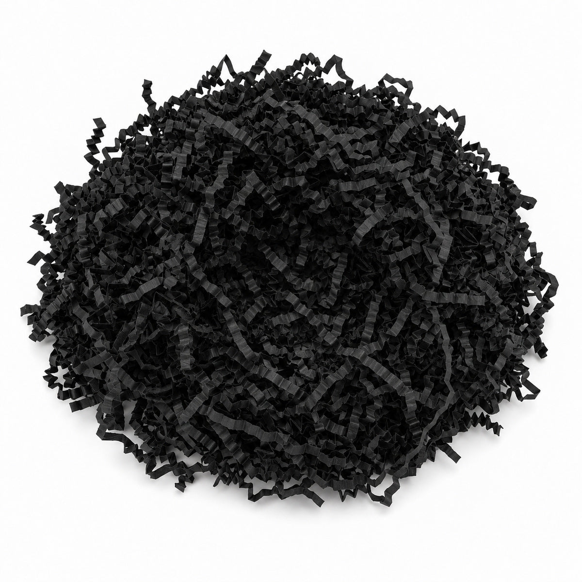 Black shredded paper filler - overhead