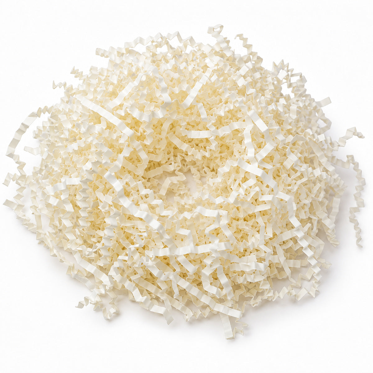 Ivory White shredded paper filler - overhead