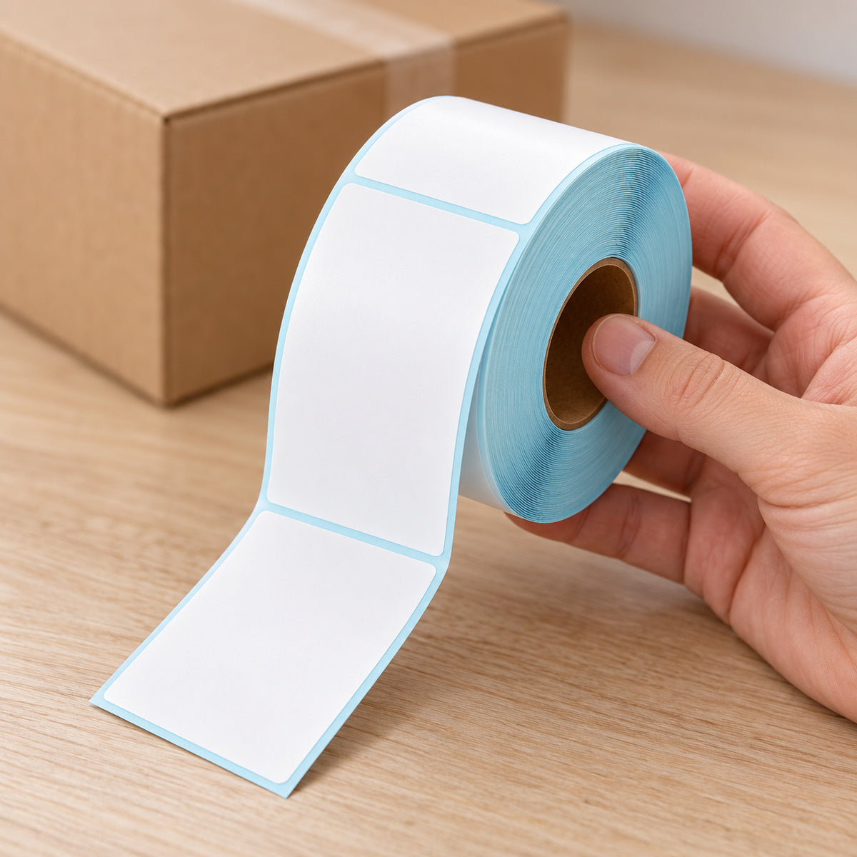Direct Thermal Label 50 x 90mm 560 Labels per Roll A219 x 12 Rolls - handling scene