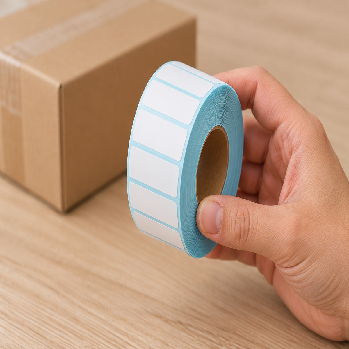 Direct Thermal Labels 40 x 15mm 2000 Labels per Roll A223 x 20 Rolls - handling scene