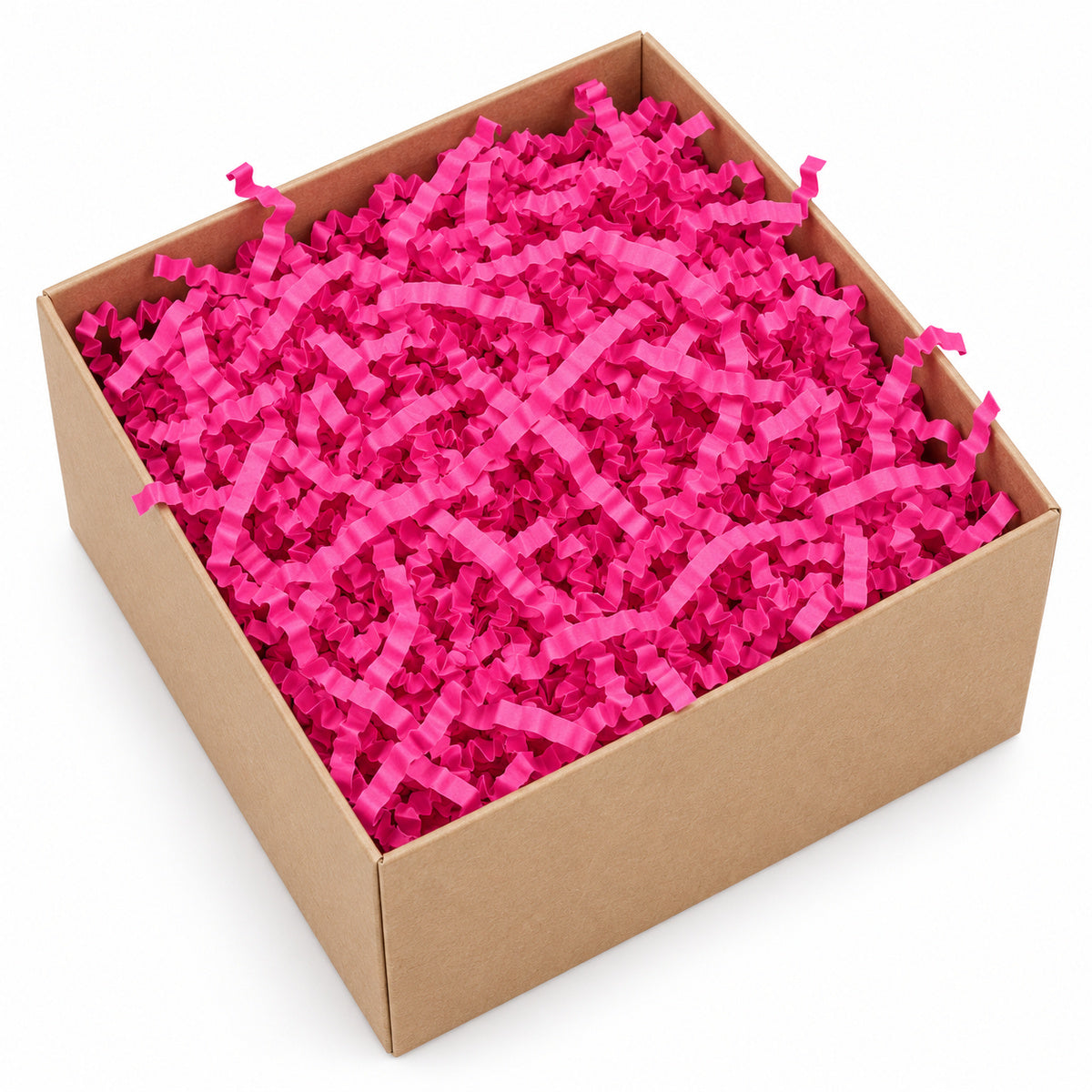 Hot Pink shredded paper filler - box fill