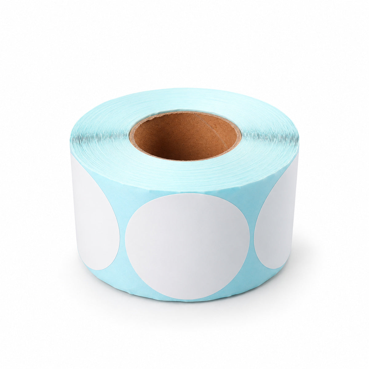 Direct Round Thermal Label 50 x 50mm 750 White Labels per Roll A257 x 16 Rolls - main