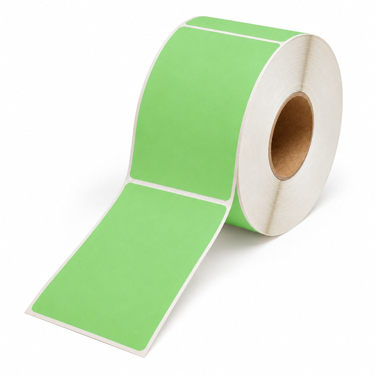Light Green Direct Thermal Labels 100 x 150mm 4-Pack (76mm Core / 4000 Labels - A281) - unrolled