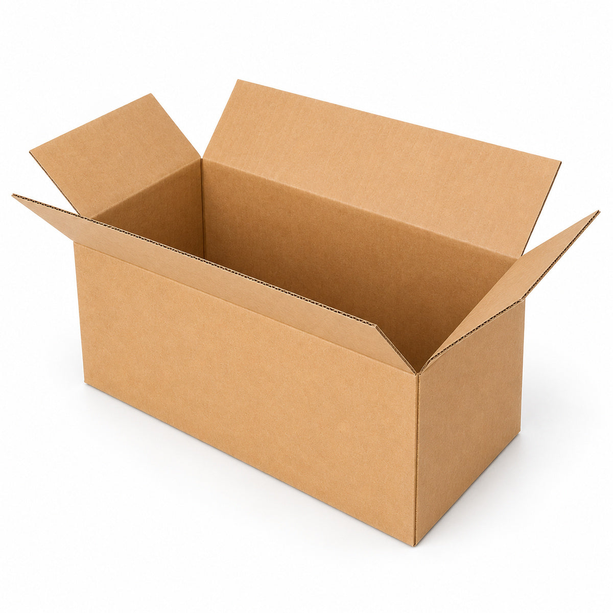 B943 brown shipping carton 292 x 150 x 185mm — open