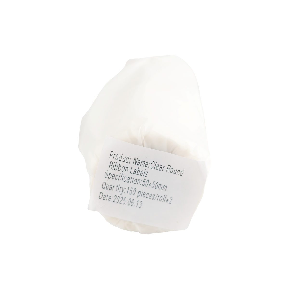 Clear Round Ribbon Label 50x50mm A244 - photo 5