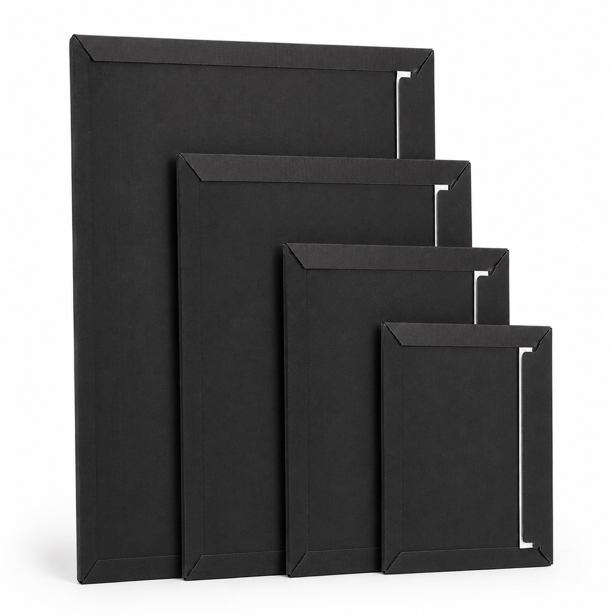 Full Black A3 eFlute Rigid Mailer 330 x 450mm Corrugated Envelope M419