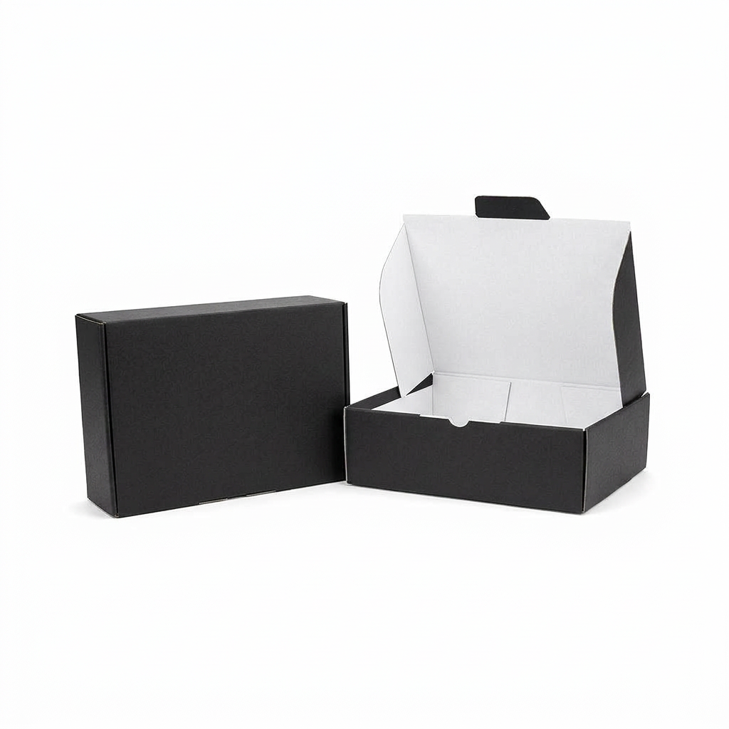 174 x 128 x 53mm Die Cut Black Mailing Box B71