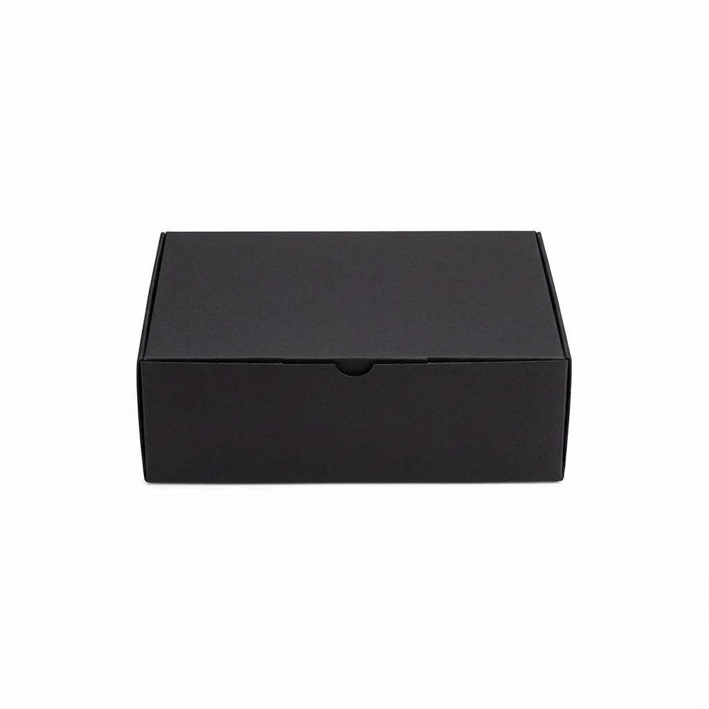 174 x 128 x 53mm Die Cut Black Mailing Box B71