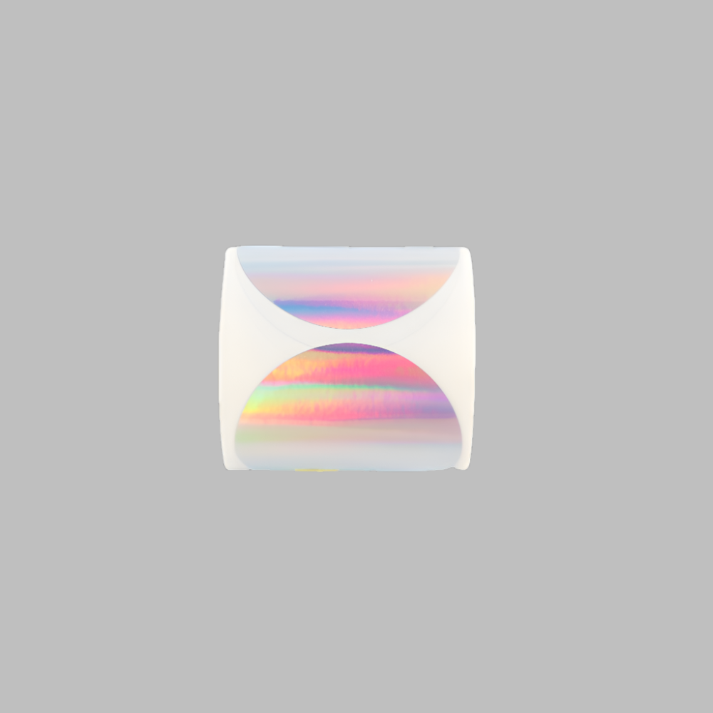 Laser Finish Round Ribbon Label 50x50mm A243 - photo 4