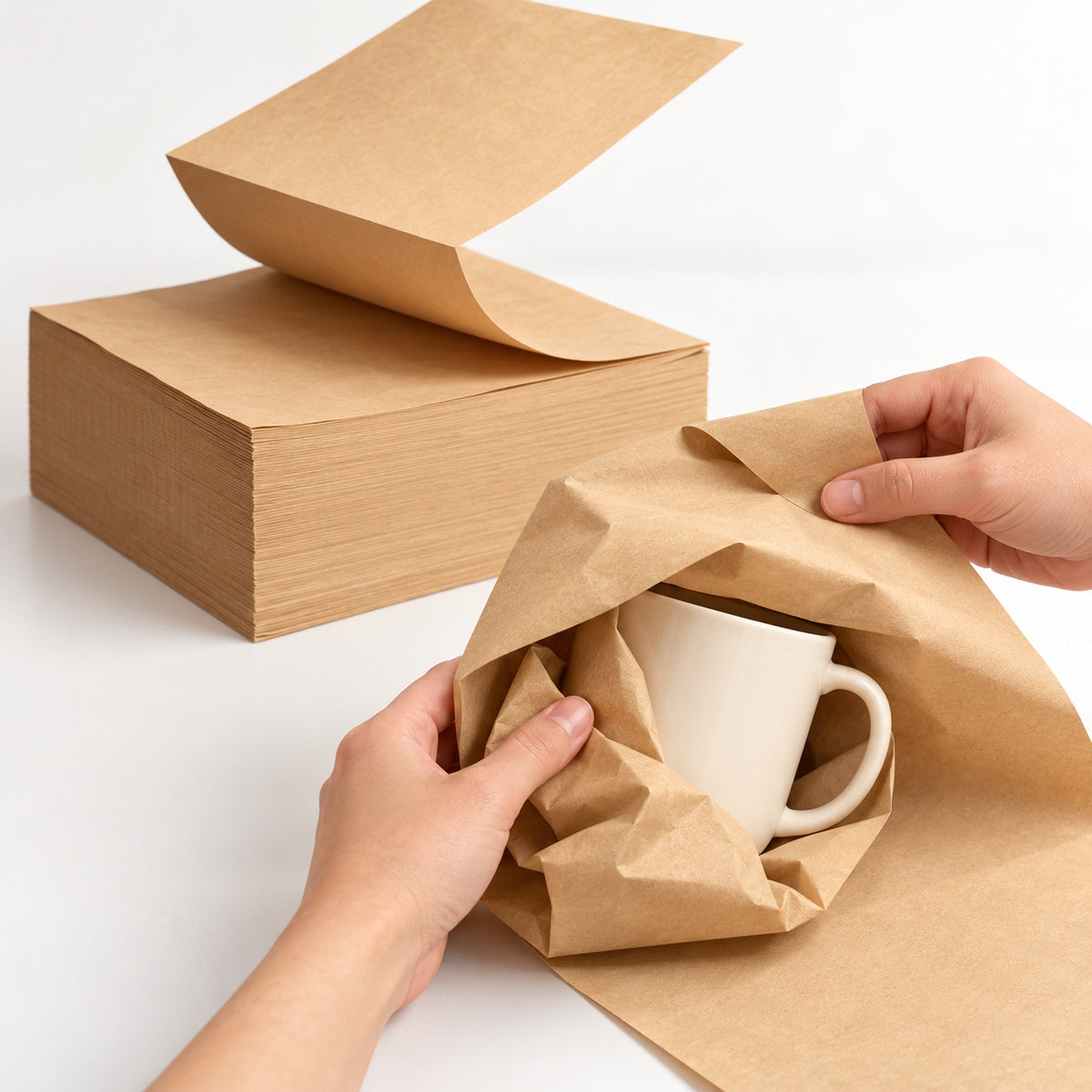 Z-fold cushioning paper 60gsm 380 x190mm 500m - wrapping scene