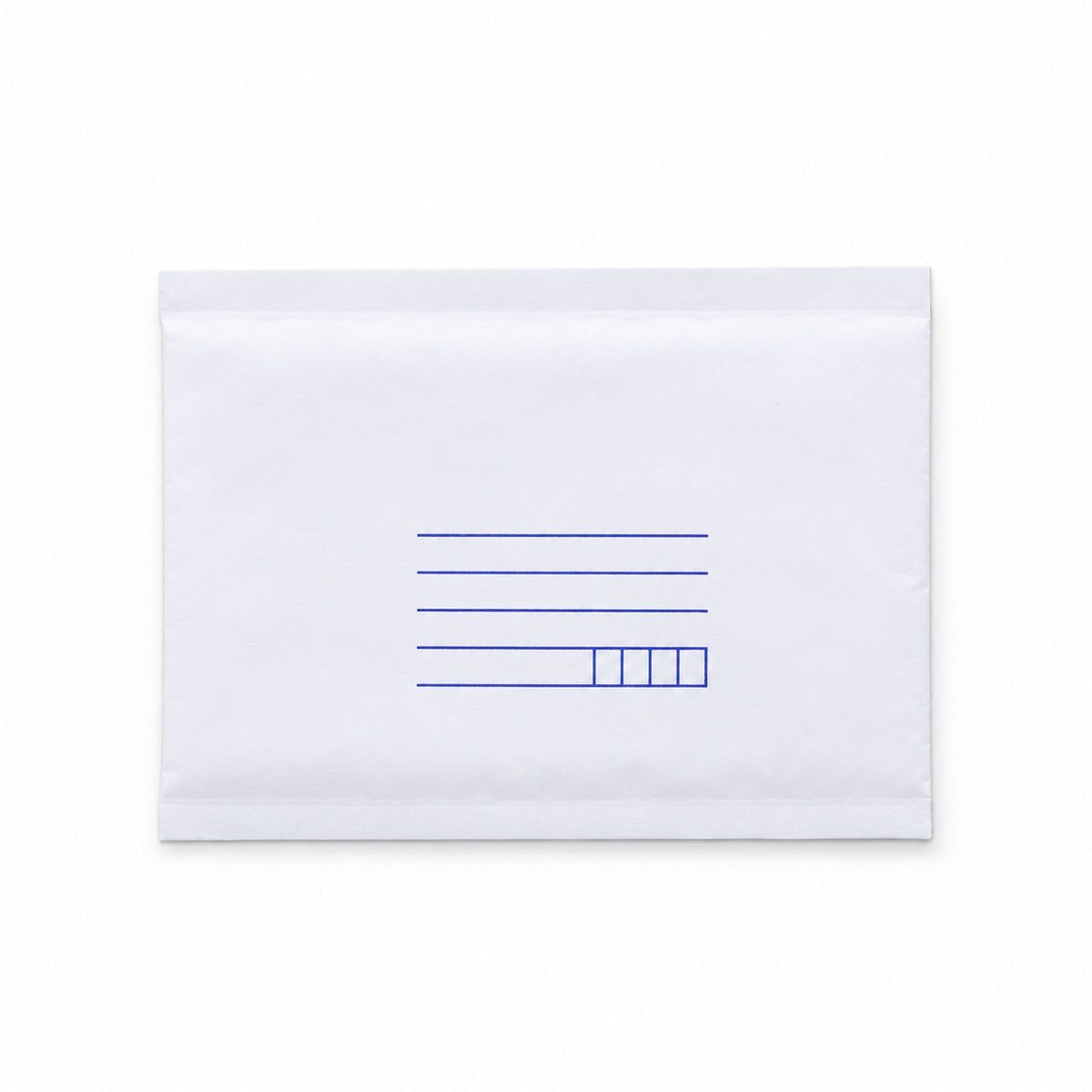 White kraft padded envelope 120 x 180mm printed - reverse