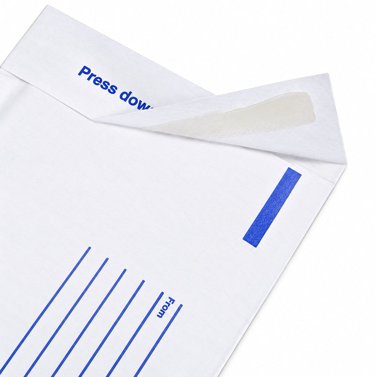 White kraft padded envelope 160 x 230mm printed - seal detail